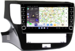 Магнитола для Mitsubishi Outlander 3 2019-2022 (прямоугольный климат) - Kuberg OL-1573 (кнопки и крутилки) Android 13, TS20, 6+128Гб, CarPlay, 4G SIM-слот
