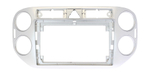 Комплект рамки с разъёмами 9"+can VW Tiguan 2007-2017 (любая аварийка) серебро (F2)