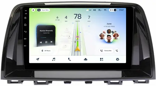 Магнитола для Mazda 6 GJ 2012-2014 - Teyes CC4L монитор 9" IPS на Android 14, Быстрая, Snapdragon 662, CarPlay, 4G SIM-слот
