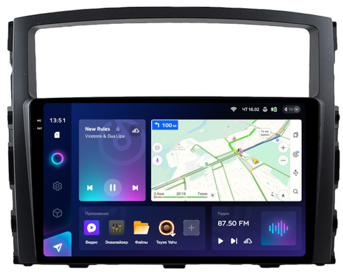 Магнитола для Mitsubishi Pajero 4 2006-2022 - Teyes CC3-2K QLed Android 10, ТОП процессор, SIM-слот, CarPlay