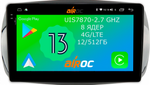 Магнитола для Smart ForTwo/ForFour 2014-2022 - Airoc 2K AU-2509 на Android 13, Быстрейшая, SIM-слот
