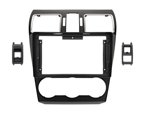 Комплект рамки с разъёмами 9" Subaru Forester, Impreza, XV 2015-2018 серебристые окантовки воздуховодов