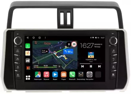 Магнитола для Toyota Land Cruiser Prado 150 2017-2023 - Canbox 1038/1058 Android 10, ТОП процессор, CarPlay, 4G SIM-слот