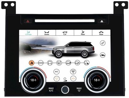 Сенсорная панель климата Range Rover 4 2012-2017 - Kuberg ZF-2003 LCD/ЖК экран 9" с отверстием под CD