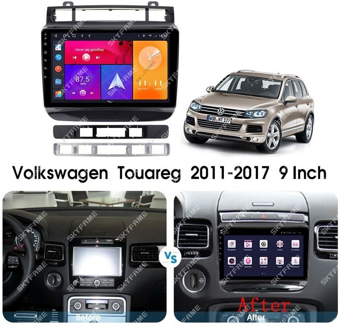 Штатная магнитола для Volkswagen Touareg II 2010-2018 (для RNS850) - Kuberg SF-9107-NPQ QLed, Android 12, TS10, CarPlay, 4G SIM-слот