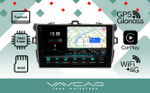 Магнитола для Toyota Corolla E150 2007-2013 (маленькая рамка) - Vaycar VA77-0063-2K-1 на Android 13, 8-ядер, 2K QLED, ТОП процессор, CarPlay,4G SIM-слот