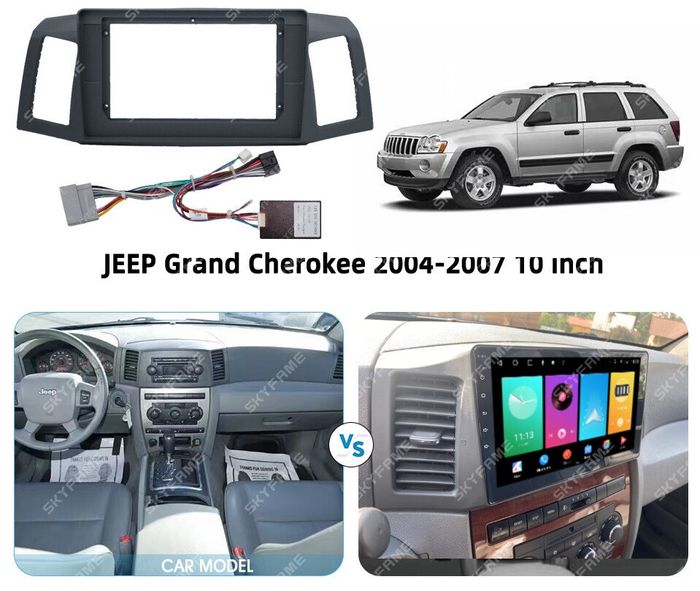 Магнитола для Jeep Grand Cherokee 2004-2007 - Kuberg SF-9253 (кнопки и крутилки), Android 12, TS10,  CarPlay, 4G SIM-слот