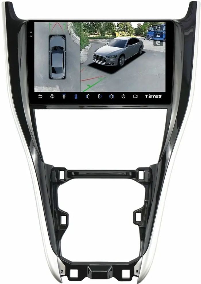 Магнитола для Toyota Harrier 3 XU60 2017-2020 (большая рамка) - Teyes CC3-2K-360 на Android 10, 2K QLED, 6Гб+128Гб, CarPlay, 4G SIM-слот, 4 камеры в комплекте