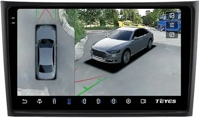 Магнитола для Volvo XC90 2002-2014 (рамка 10 вниз) - Teyes CC3-2K-360 на Android 10, Быстрая, 2K QLED, CarPlay, 4G SIM-слот, 4 камеры в комплекте