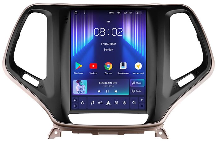 Магнитола для Jeep Cherokee 2014-2023 - Teyes TPRO 2 монитор 9.7" QLED в стиле "Тесла" на Android 10, TS10, 4G SIM-слот