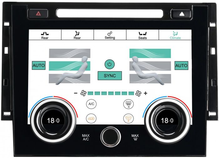 Сенсорная панель климата Range Rover Sport 2013-2017 - LCD/ЖК экран 10" с отверстием под CD