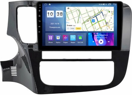 Магнитола для Mitsubishi Outlander 3 2012-2022 (рамка 9") - Parafar PF230T2LUX2UHD на Android 13, QLED, ТОП процессор, 8Гб+128Гб, CarPlay, 4G SIM-слот