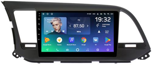 Магнитола для Hyundai Elantra 6 2016-2018 (штатная КЗВ, рамка тип 2) - Teyes CC2 PLUS монитор 9" QLED на Android 10, ТОП процессор, 4Гб+64Гб, 4G SIM-слот