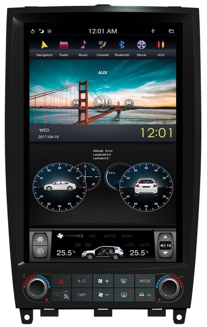 Магнитола для Infiniti EX25, EX35, EX37, QX50 2007-2017 - Kuberg ZF-1250-Q6 экран 12.1" в стиле "Тесла" на Android 11, 8/128Гб, CarPlay, 4G SIM-слот