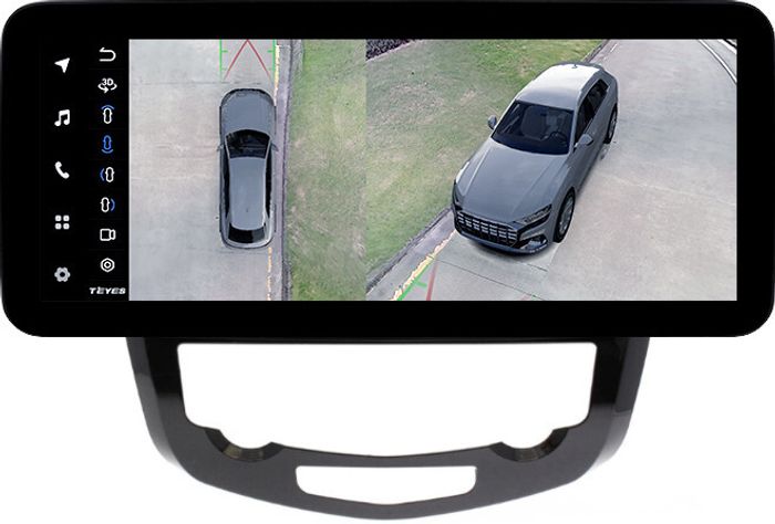 Магнитола для Nissan X-Trail T32, Qashqai J11 2014-2022 (климат, рамка большая) - Teyes LUX ONE 360 монитор 12.3" 2K QLED на Android 10, Быстрая, CarPlay, 4G SIM-слот, 4 камеры в комплекте