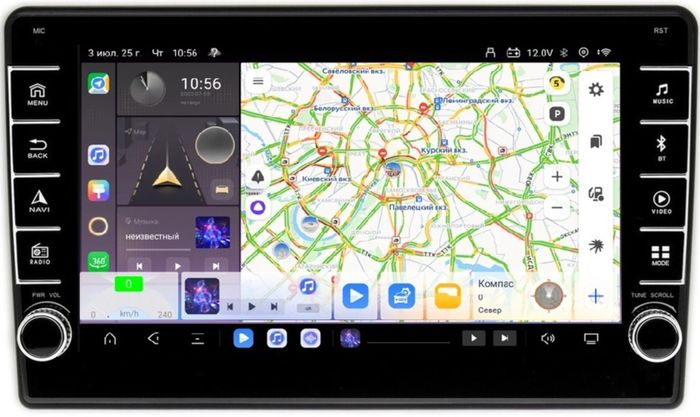 Магнитола для Mazda CX-9 2007-2015 - Kuberg OL-1582 (кнопки и крутилки) Android 13, TS20, 6+128Гб, CarPlay, 4G SIM-слот