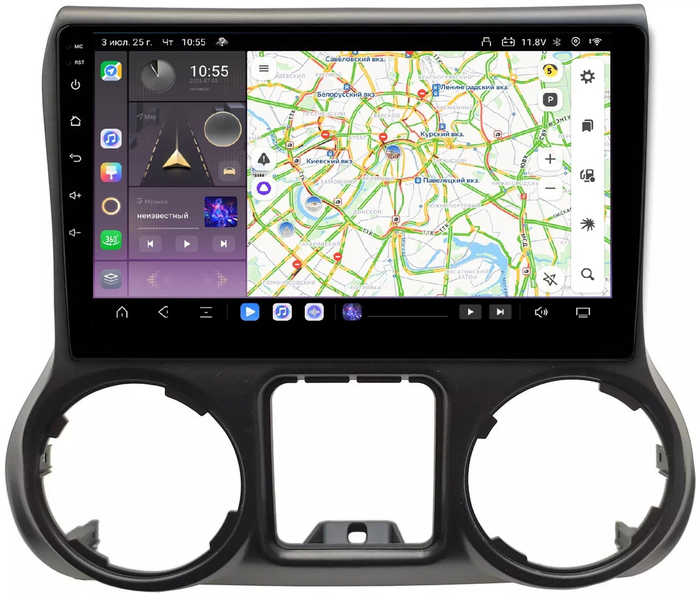 Магнитола для Jeep Wrangler 2014-2018 - Kuberg QLed, Android 13, TS20, CarPlay, SIM-слот