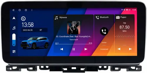 Магнитола для KIA Cerato 4 2018-2024 - Canbox H-Line 3009 монитор 12.3" QLED в стиле MERCEDES на Android 10, ТОП-процессор, CarPlay, 4G SIM-слот