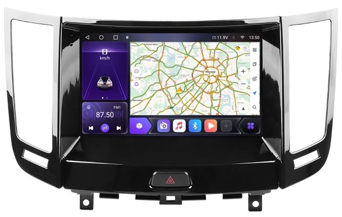 Магнитола для Infiniti QX70, FX35 (S51), FX37, FX30d, FX50 2008-2016 (Поддержка Bose и 360) - Kuberg SF-9828-3 QLed+2K, Android 12, TS10, CarPlay, 4G SIM-слот