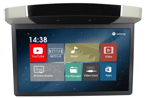 Монитор потолочный - ERGO ER15UN с экраном 15.6” (1920х1080 FullHD, Смарт ТВ, Android, ) серый