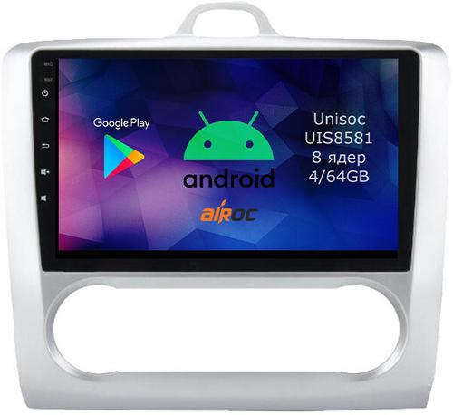 Магнитола для Ford Focus 2 2004-2011 (климат) - Airok RM-1702A Android 12, 8-ядер, 4/64Гб, SIM-слот