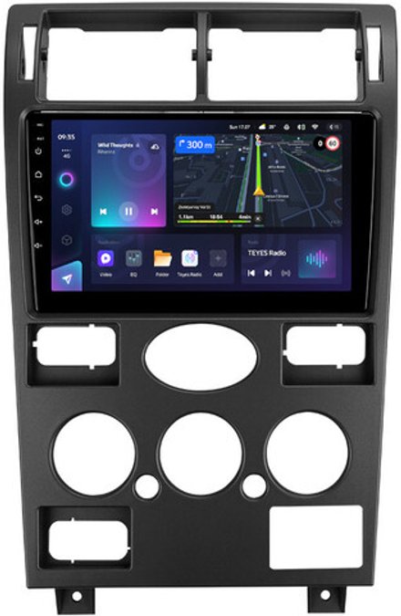Магнитола для Ford Mondeo 3 2000-2006 (кондиционер) - Teyes CC3 монитор 9" QLED на Android 10, ТОП процессор, 4Гб+32Гб, CarPlay, 4G SIM-слот