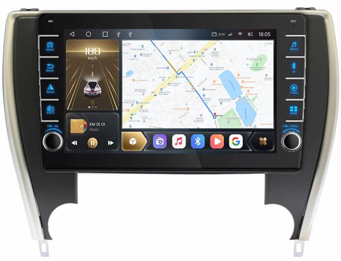 Магнитола для Toyota Camry 2014-2018 (USA) - Kuberg SF-1608A (кнопки и крутилки), Android 12, TS10,  CarPlay, 4G SIM-слот