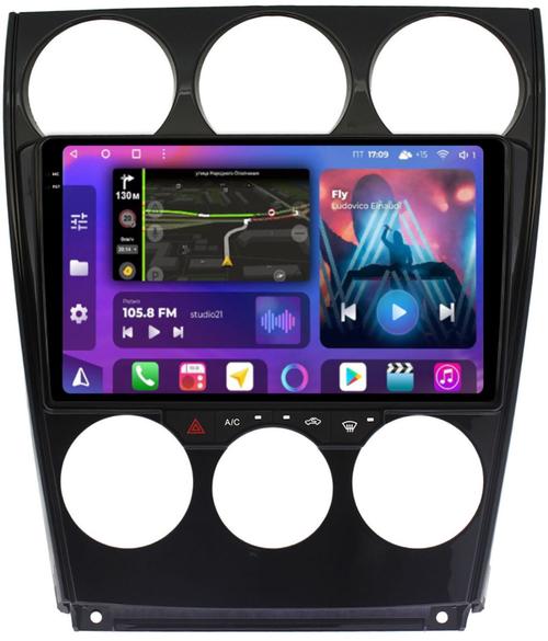 Магнитола для Mazda 6 GG 2002-2007 - FarCar BM311M-2K монитор 9.5" 2K QLED на Android 14, TS10, 4+32Гб, CarPlay, 4G SIM-слот
