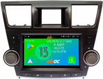 Магнитола для Toyota Highlander 2 2007-2013 XU40 - Airoc 2K AU-1122B Android 13, Быстрейшая, SIM-слот (кнопки + крутилки)