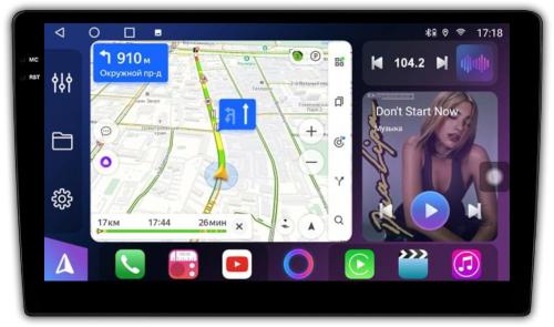 Магнитола для Citroen Jumper, Fiat Ducato, Peugeot Boxer (взамен 1DIN/2DIN) - FarCar BM3058M монитор 9.5" QLED на Android 14, TS10, 4+32Гб, CarPlay, 4G SIM-слот