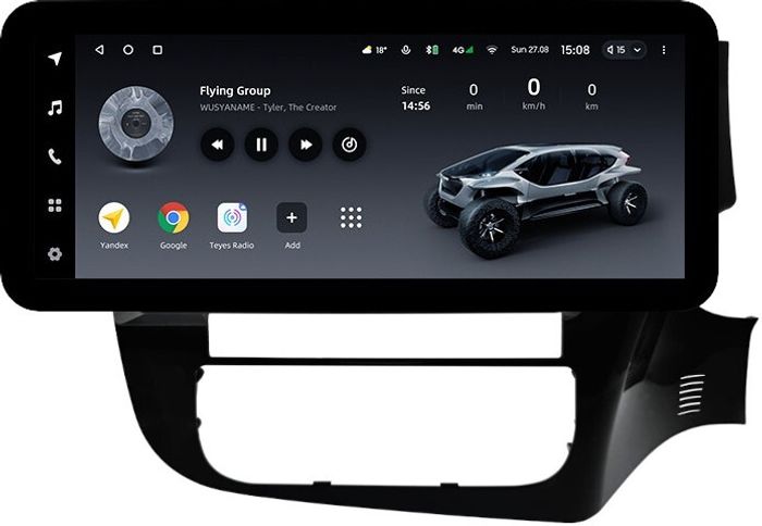 Магнитола для Mitsubishi Outlander 3 2012-2021 (правый руль) - Teyes LUX ONE ROUND монитор 12.3" 2K QLED на Android 10, CarPlay, 4G SIM-слот