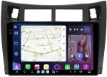 Магнитола для Toyota Vitz 2, Yaris 2 2005-2011 (рамка черная) - FarCar GX3022M монитор 9.5" 2K QLED на Android 14, TS20, 6+128Гб, CarPlay, 4G SIM-слот