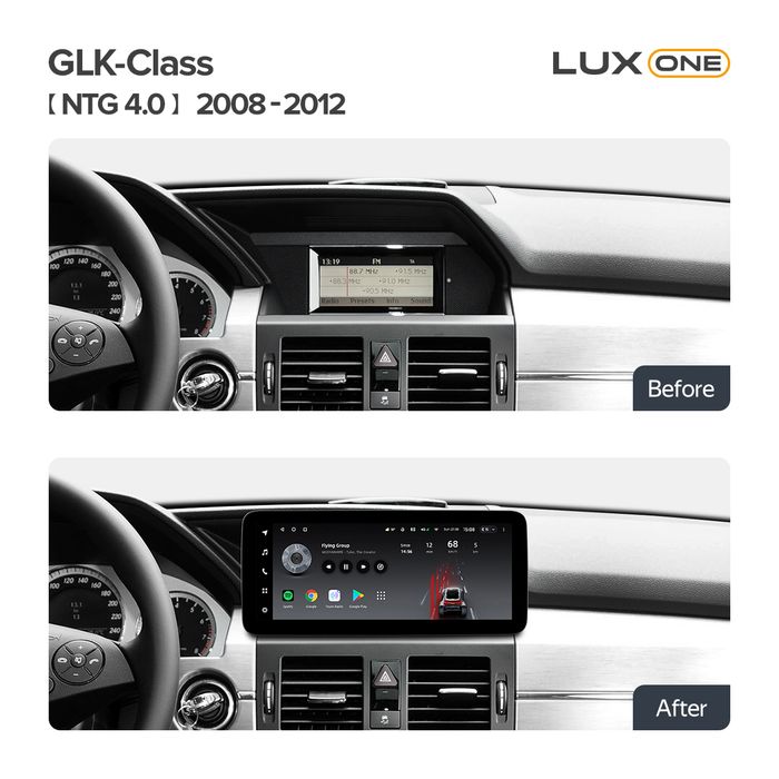 Магнитола для Mercedes-Benz GLK 2008-2012 NTG 4.0 - Teyes LUX ONE монитор 12.3", Android 10, 6/128Гб, CarPlay, 4G SIM-слот
