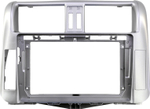 Магнитола для Toyota Land Cruiser Prado 150 2009-2013 (рамка серебро) - Teyes CC3-2K монитор 13", QLED+2K, Android 10, 4G SIM-слот, CarPlay