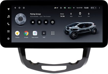 Магнитола для Nissan X-Trail T32, Qashqai J11 2014-2022 (климат, рамка большая) - Teyes LUX ONE ROUND монитор 12.3" 2K QLED на Android 10, CarPlay, 4G SIM-слот