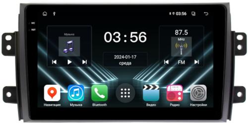 Магнитола для Suzuki SX4 2006-2014 - FarCar DX124M монитор 9.5" IPS на Android 13, 4+64Гб, CarPlay
