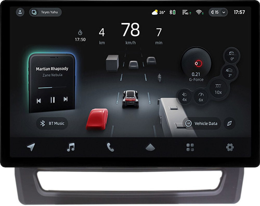 Магнитола для Mitsubishi ASX 2020+ (ШГУ 8", рамка тип 1) - Teyes CC4-PRO монитор 13" 2K QLED на Android 13, Snapdragon 778G, ИИ, CarPlay, DSP, 4G SIM-слот
