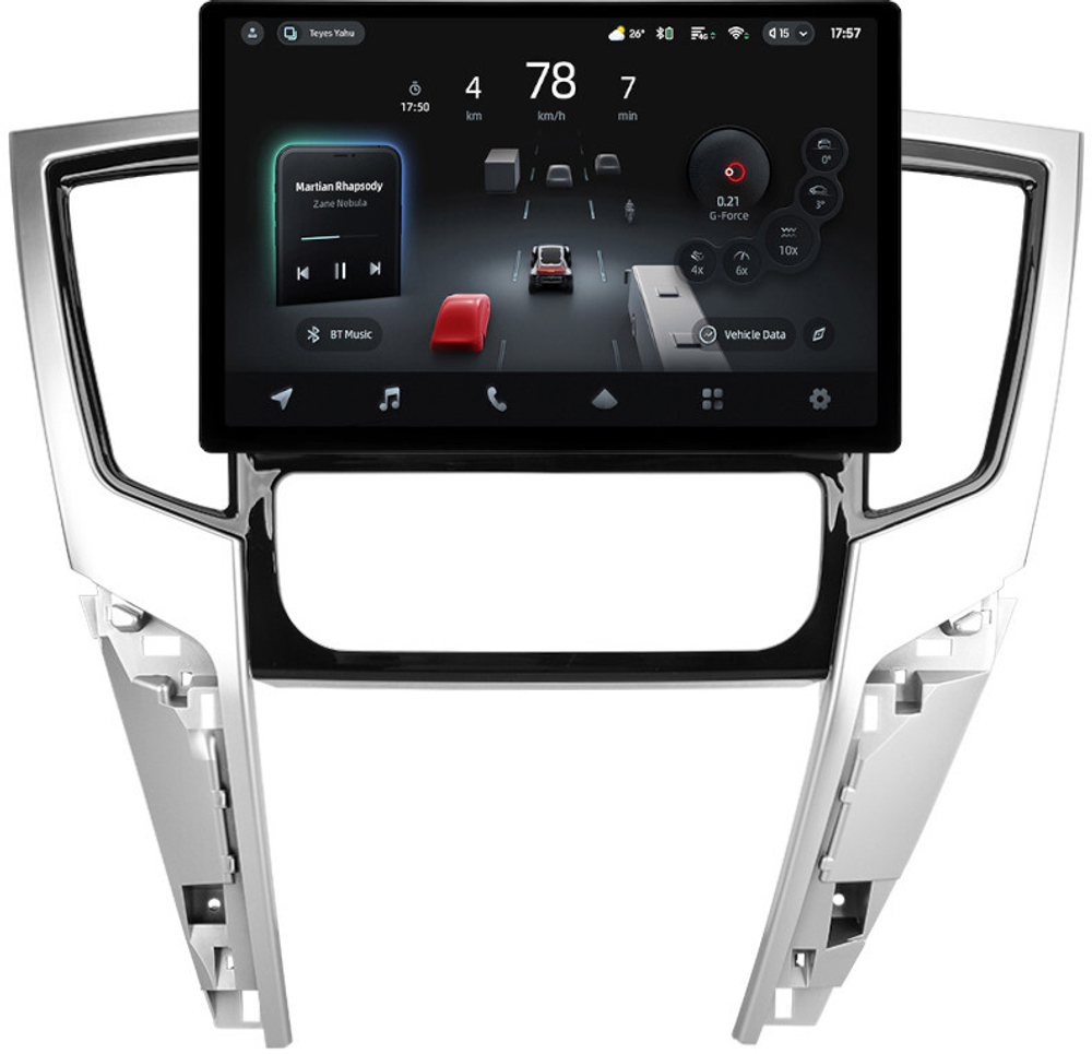 Магнитола для Mitsubishi L200 5 2019-2024 (климат, левый руль) - Teyes CC4-PRO монитор 13" 2K QLED на Android 13, Snapdragon 778G, ИИ, CarPlay, DSP, 4G SIM-слот