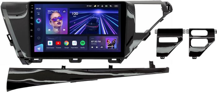 Магнитола для Toyota Camry 70 2017-2021 (без JBL) - Teyes CC3 монитор 10" QLED на Android 10, ТОП процессор, 4Гб+32Гб, CarPlay, 4G SIM-слот