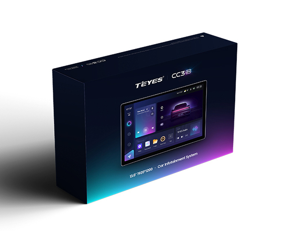 Магнитола для Hyundai Tucson 2018-2021 (рамка под 9") - Teyes CC3-2K-360 монитор 13" 2K QLED на Android 10, 6Гб+128Гб, CarPlay, 4G SIM-слот, 4 камеры в комплекте