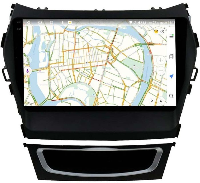 Магнитола для Hyundai Santa Fe 2012-2018 - Vaycar VA23-0209-2K на Android 13, Быстрая, 2K QLED, CarPlay,4G SIM-слот