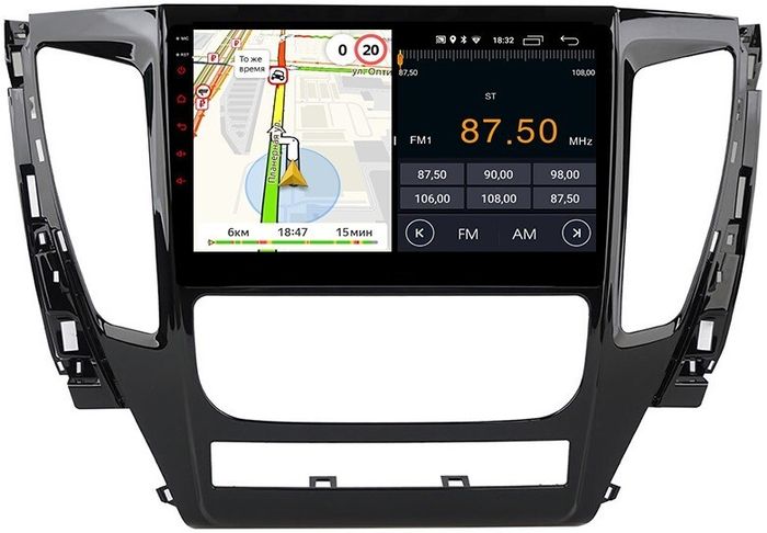 Магнитола для Mitsubishi Pajero Sport 3 2016-2021 (АКПП) - Parafar PF231LUX2FHD на Android 13, 8-ядер, 2Гб+32Гб, CarPlay, 4G SIM-слот