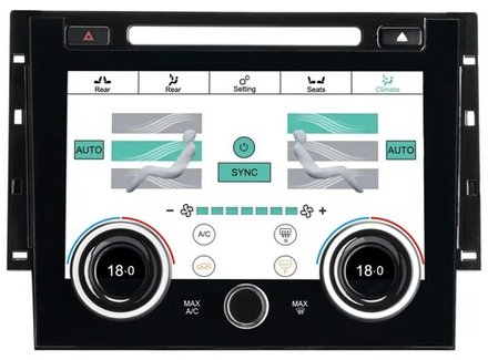Сенсорная панель климата Range Rover Sport 2013-2017 - Kuberg ZF-2006 LCD/ЖК экран 9" с отверстием под CD