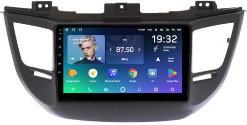 Магнитола для Hyundai Tucson 3 2015-2018 (штатная КЗВ, рамка черная) - Teyes CC2 PLUS монитор 9" QLED на Android 10, ТОП процессор, 4Гб+64Гб, 4G SIM-слот