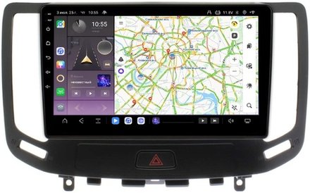 Магнитола для Infiniti G25, G35, G37, Nissan Skyline V36 2006-2013 (поддержка Bose) - Kuberg SF-9820 QLed, Android 13, TS20, CarPlay, SIM-слот