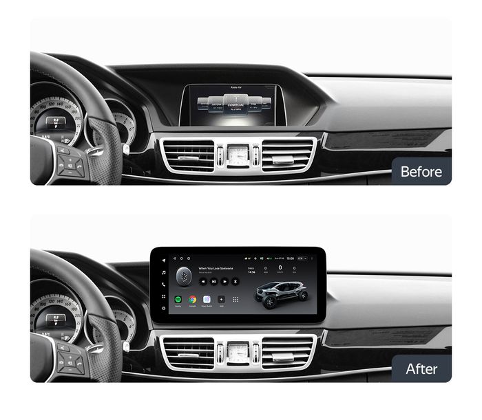 Магнитола для Mercedes-Benz E-класс (W212 седан) 2015 NTG 5.0 - Kuberg MKD монитор 12.3", Android 11, 6Гб+128Гб, CarPlay, SIM-слот