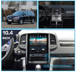 Магнитола для Renault Koleos 2 2016+ - Kuberg ZF-1057L-Q6 вертикальный монитор 10.4" в стиле "Тесла" на Android 11, Snapdragon, CarPlay, 4G SIM-слот, 8/128Гб
