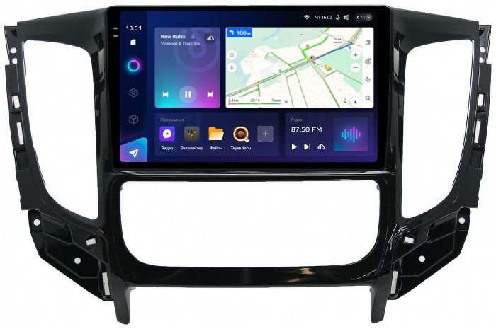 Магнитола для Mitsubishi L200 5 2015-2019 (климат), Pajero Sport 3 2016-2023 (МКПП), FIAT Fullback - Teyes CC3-2K QLed Android 10, ТОП процессор, SIM-слот, CarPlay