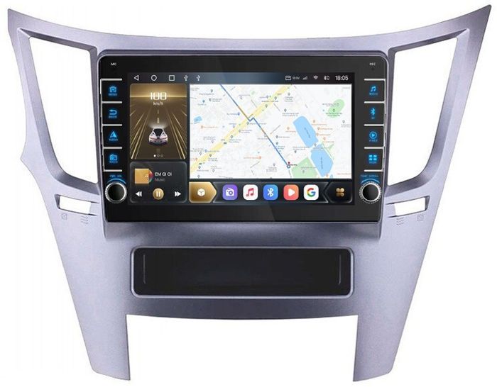Магнитола для Subaru Legacy, Outback 2009-2015 - Kuberg OL-9514 (кнопки и крутилки), Android 12, TS10, CarPlay, 4G SIM-слот