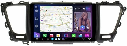 Магнитола для KIA Carnival 3 2014-2020 (большая рамка) - FarCar XXL9-9550F2 монитор 9.5" 2K QLED на Android 14, TS20, 8+256Гб, CarPlay, 4G SIM-слот